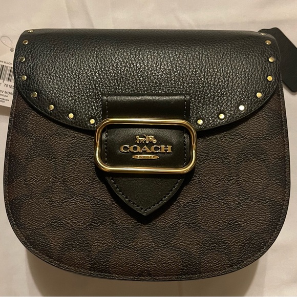 Coach Morgan Saddle Bag w/ Signature Canvas. NWT - Picture 5 of 5
